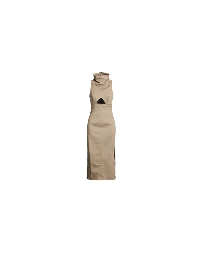 THE MANNEI KLEIDER - Midi-Kleiderauf YOOX.COM Khaki