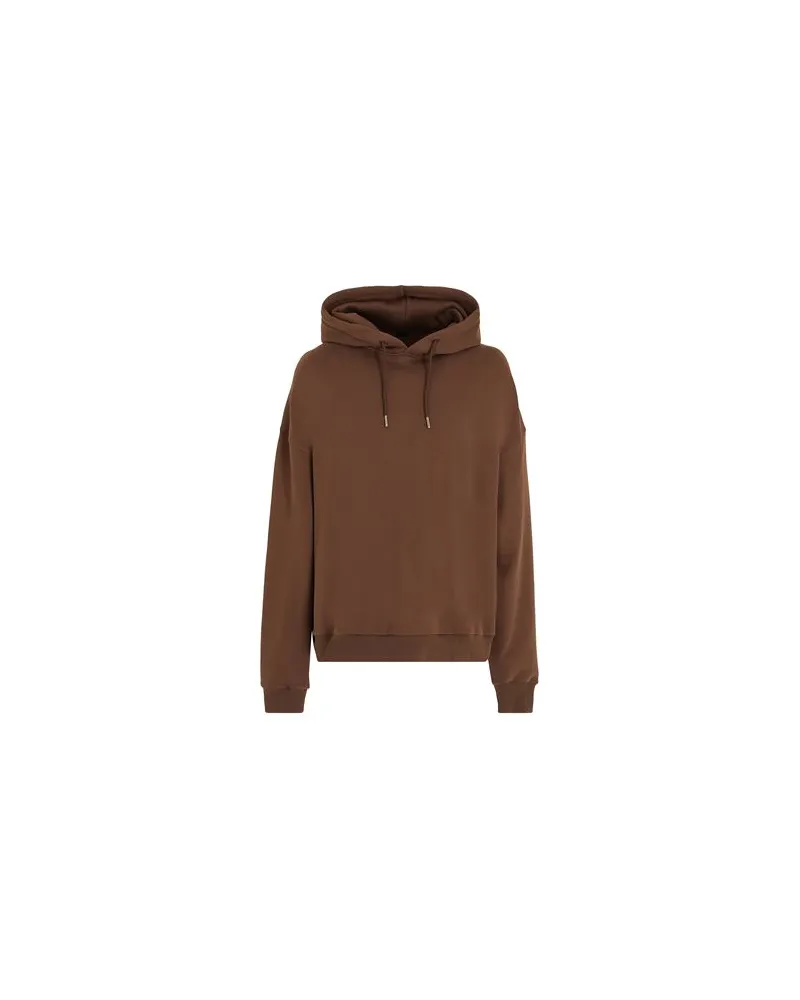 8 by Yoox ORGANIC COTTON HOODED OVER SWEATER   - TOPS - Sweatshirtsauf YOOX.COM Braun