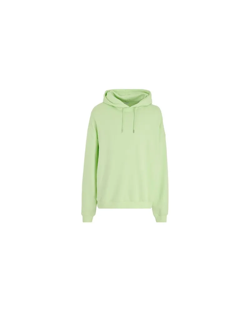 8 by Yoox ORGANIC COTTON HOODED OVER SWEATER   - TOPS - Sweatshirtsauf YOOX.COM Limettengrün