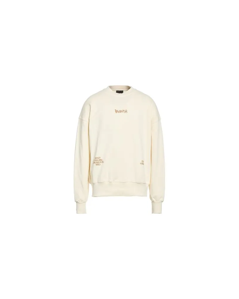 DISCLAIMER TOPS - Sweatshirtsauf YOOX.COM Cremeweiß