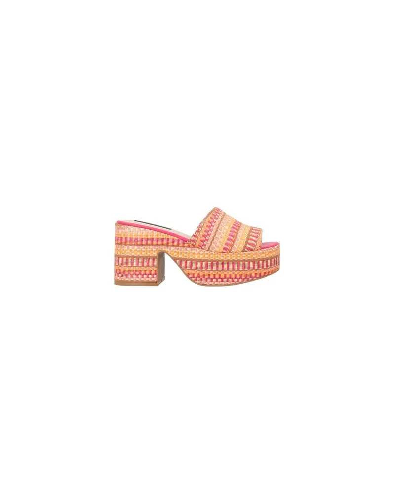 Colors of California PLATFORM MULTICOLOR RAFIA  - SCHUHE - Sandalenauf YOOX.COM Orange