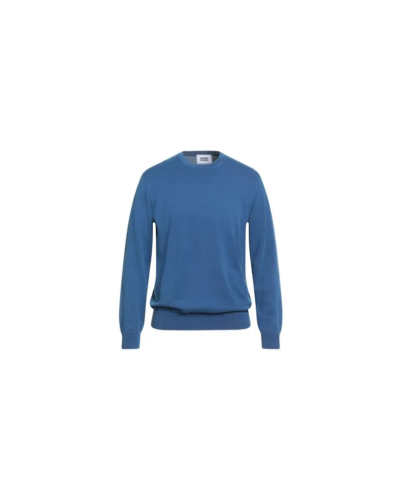 Alpha Studio STRICKWAREN - Pulloverauf YOOX.COM Blau
