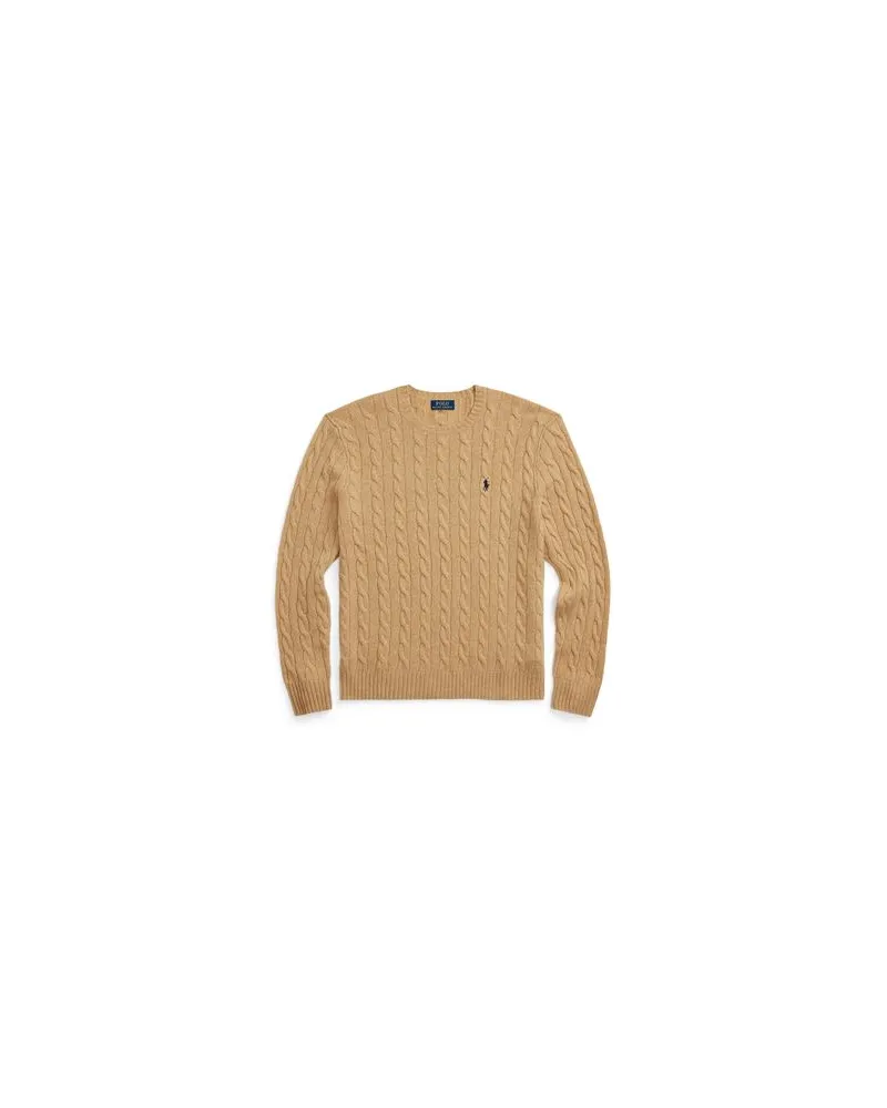 Ralph Lauren CABLE-KNIT WOOL-CASHMERE SWEATER  - STRICKWAREN - Pulloverauf YOOX.COM Sand