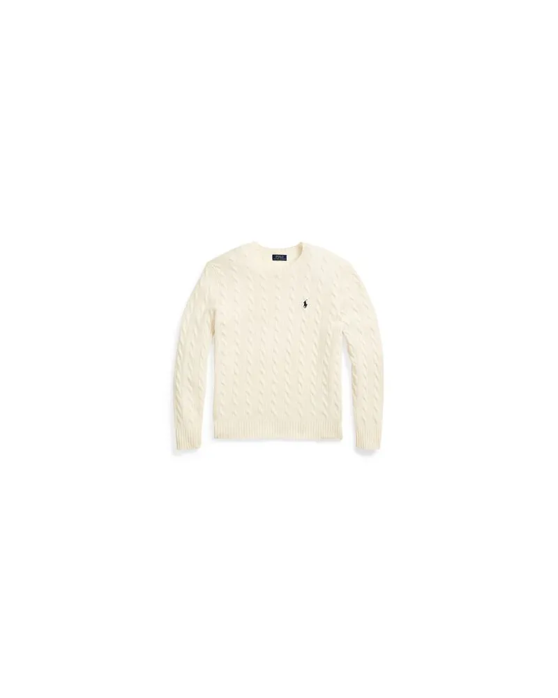 Ralph Lauren CABLE-KNIT WOOL-CASHMERE SWEATER  - STRICKWAREN - Pulloverauf YOOX.COM Elfenbein