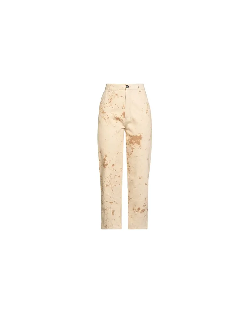 TELA HOSEN & RÖCKE - Jeanshosenauf YOOX.COM Beige