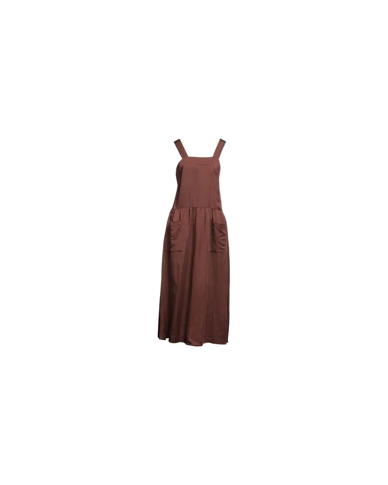 Semicouture KLEIDER - Maxi-Kleiderauf YOOX.COM Braun