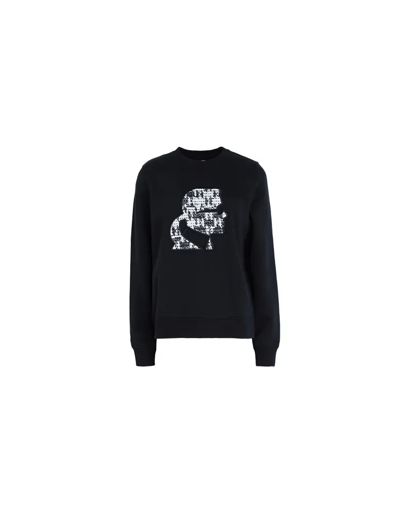 Karl Lagerfeld BOUCLE KARL SWEATSHIRT  - TOPS - Sweatshirtsauf YOOX.COM Schwarz