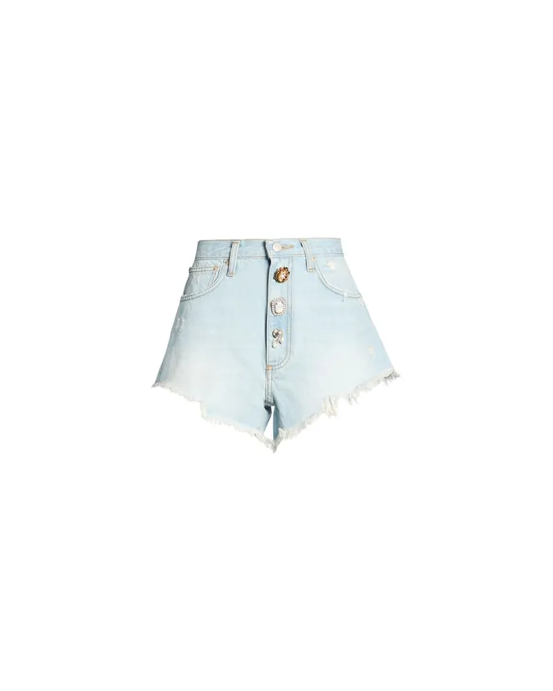 VICOLO DENIM COUTURE   - HOSEN & RÖCKE - Jeansshortsauf YOOX.COM Blau