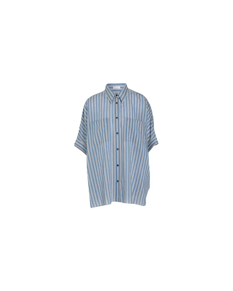 Brunello Cucinelli TOPS - Hemdenauf YOOX.COM Hellblau