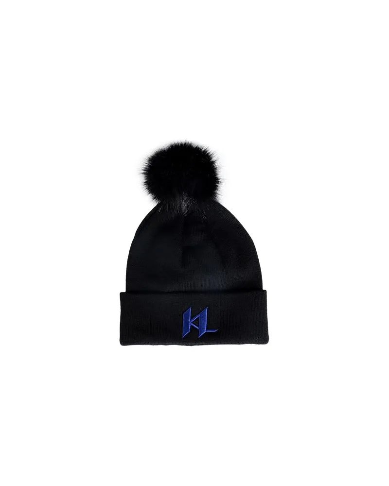 Karl Lagerfeld K/KL POMPOM BEANIE  - ACCESSOIRES - Mützen & Hüteauf YOOX.COM Schwarz
