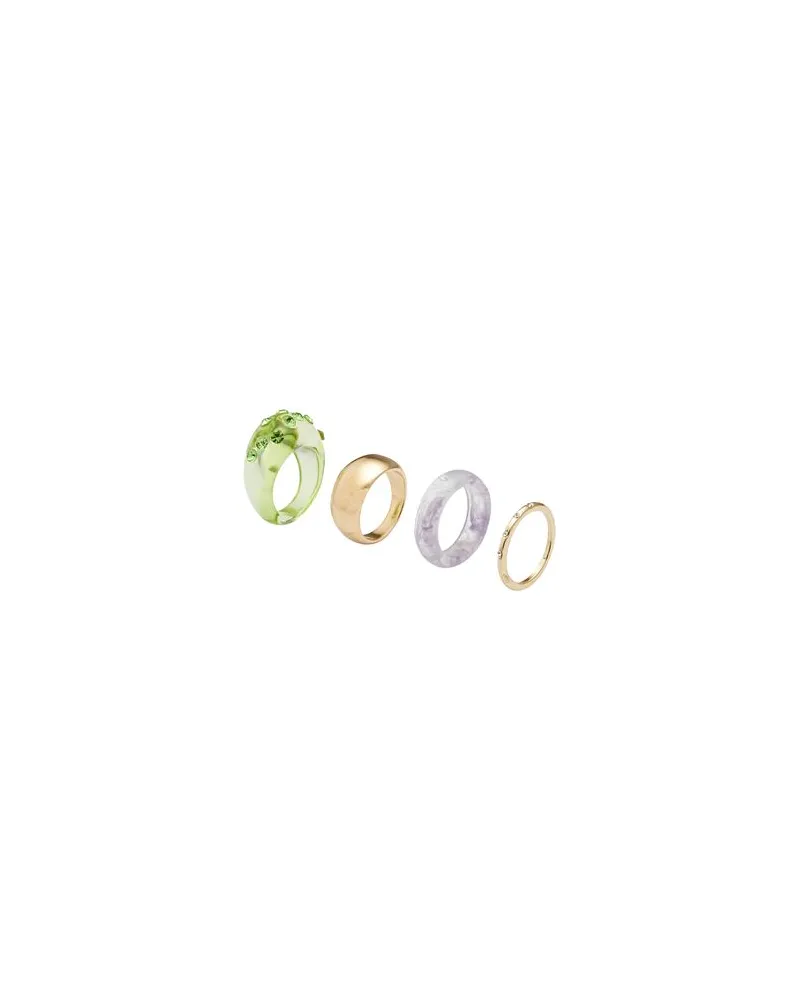 8 by Yoox METALLIC AND SEMI TRANSPARENT RINGS SET  - SCHMUCK und UHREN - Ringeauf YOOX.COM Gold