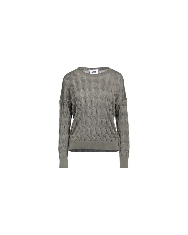 Alpha Studio STRICKWAREN - Pulloverauf YOOX.COM Militärgrün