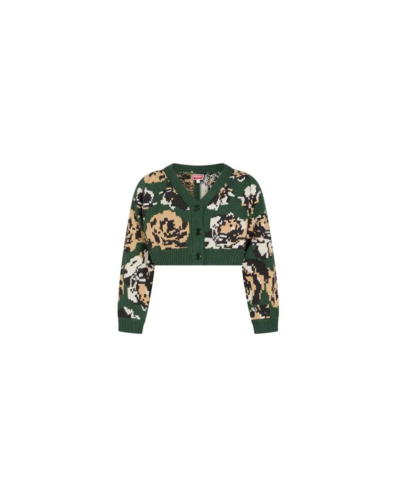 Kenzo STRICKWAREN - Strickjackenauf YOOX.COM Dunkelgrün