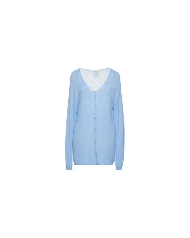 120% Lino STRICKWAREN - Strickjackenauf YOOX.COM Himmelblau