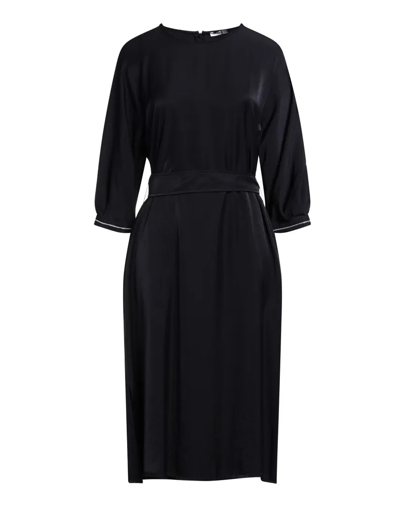 Peserico Midi-Kleid Schwarz