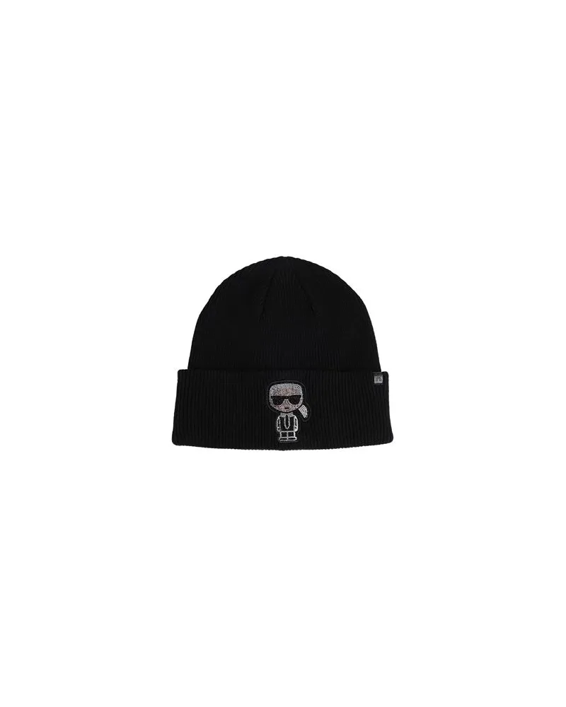 Karl Lagerfeld K/IKONIK RHINEST KARL BEANIE - ACCESSOIRES - Mützen & Hüteauf YOOX.COM Schwarz