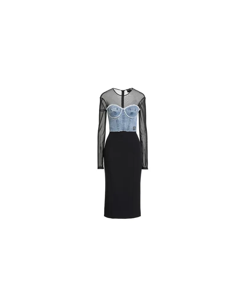 Versace Jeans KLEIDER - Midi-Kleiderauf YOOX.COM Schwarz