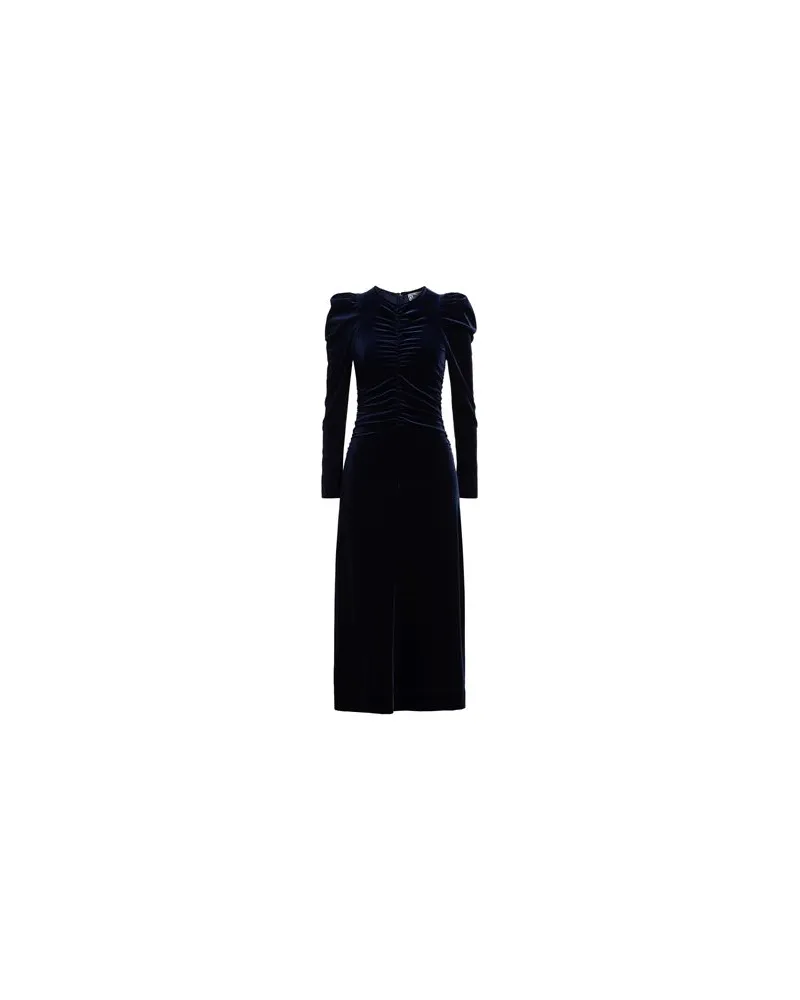 Ganni KLEIDER - Midi-Kleiderauf YOOX.COM Blau