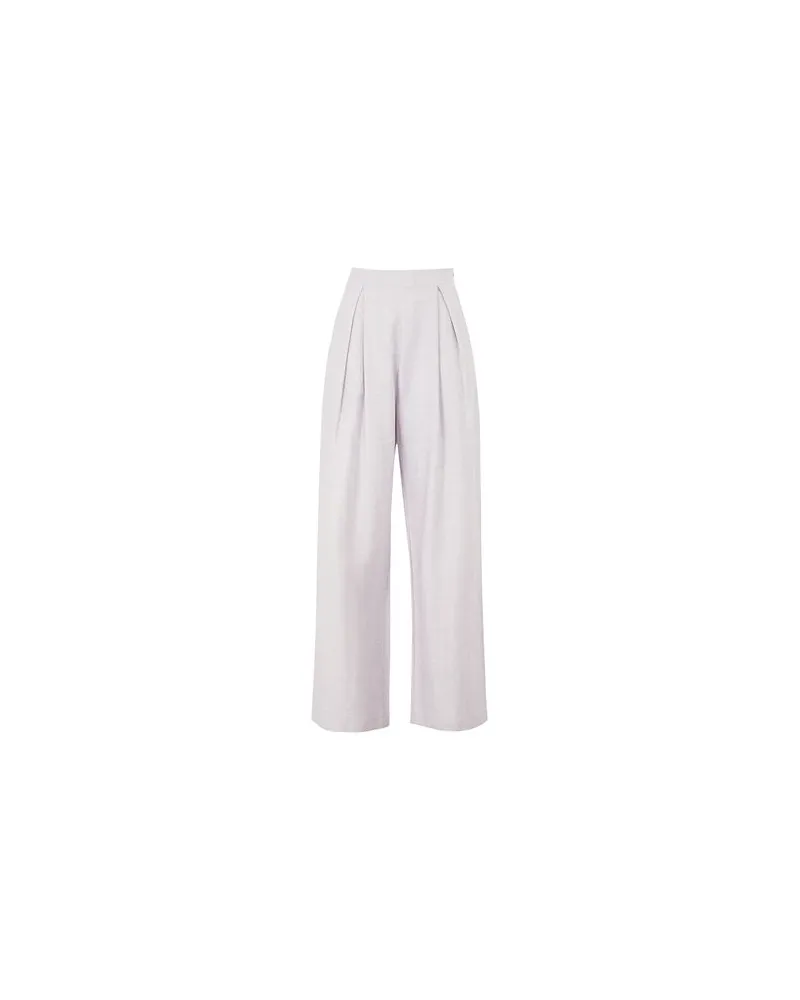 8 by Yoox COTTON-LINEN PLEATED WIDE-LEG PANTS   - HOSEN & RÖCKE - Hosenauf YOOX.COM Lila
