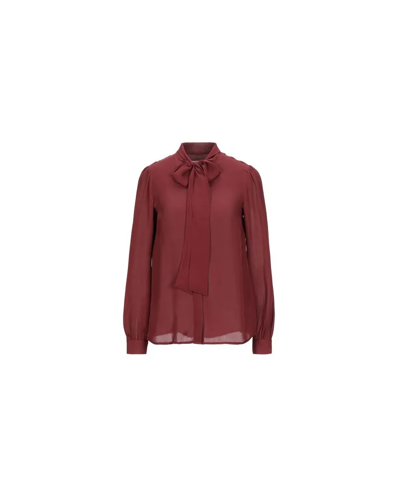 Michael Kors SILK BOW BLOUSE   - TOPS - Hemdenauf YOOX.COM Bordeaux