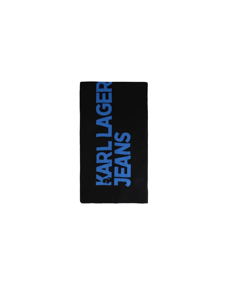 Karl Lagerfeld KNITTED LOGO SCARF - ACCESSOIRES - Schalsauf YOOX.COM Schwarz