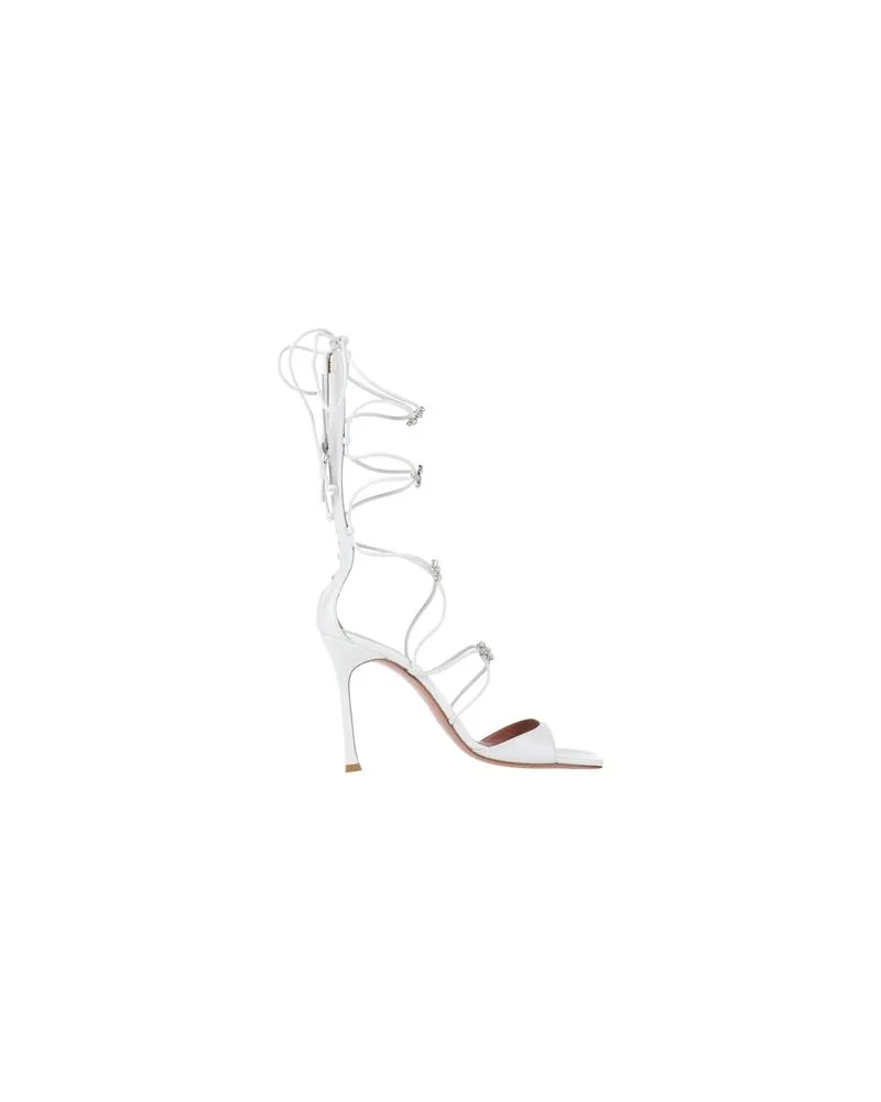 Amina Muaddi SCHUHE - Sandalenauf YOOX.COM Weiß