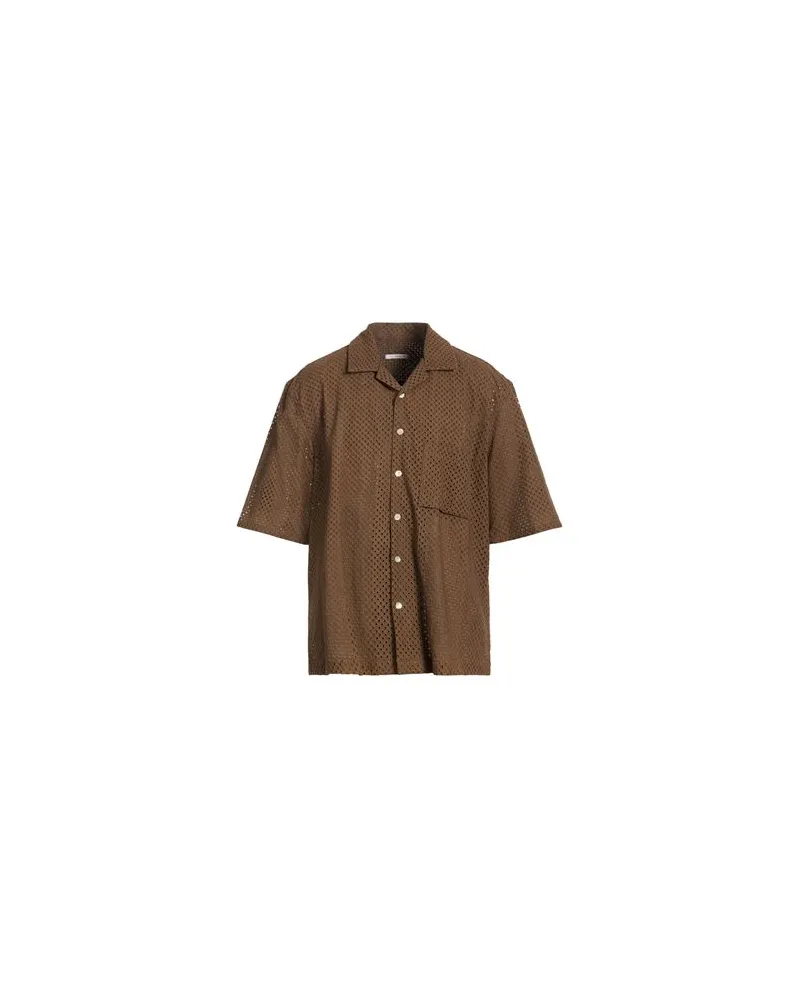 s.k. manor hill TOPS - Hemdenauf YOOX.COM Hellbraun