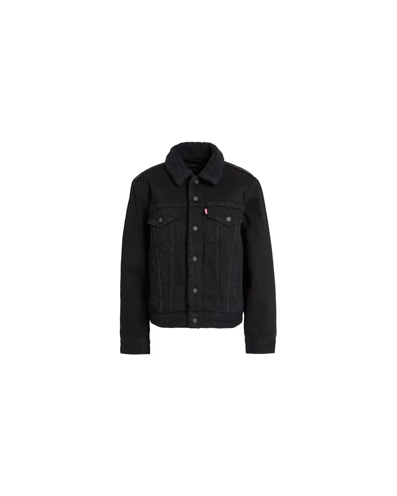 Levi's EX BF SHERPA TRUCKER	 - JACKEN & MÄNTEL - Jeansjacken/Mäntelauf YOOX.COM Schwarz