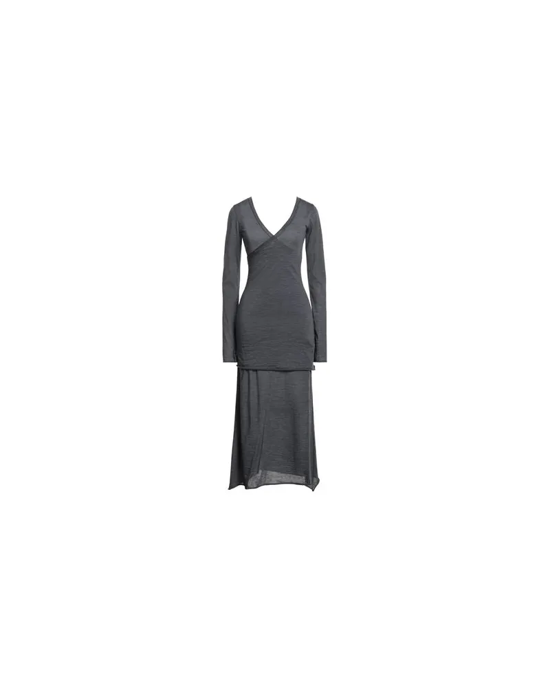 Isabel Benenato KLEIDER - Maxi-Kleiderauf YOOX.COM Braungrau