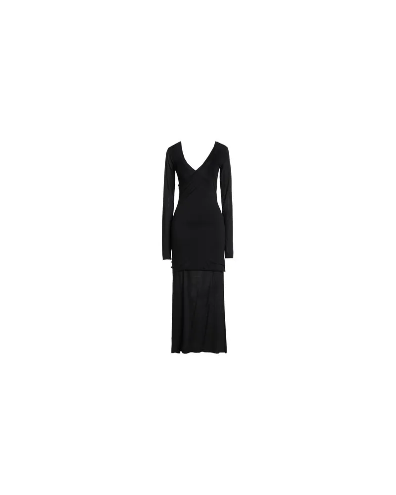 Isabel Benenato KLEIDER - Maxi-Kleiderauf YOOX.COM Schwarz