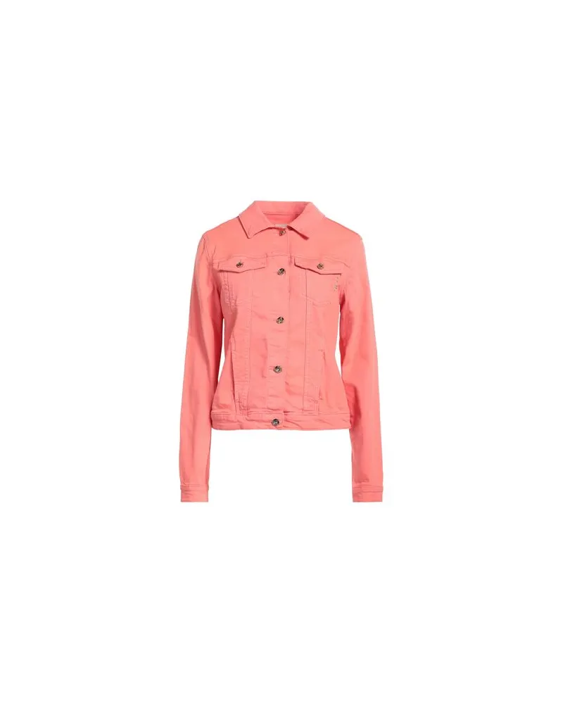 Fracomina JEANS - JACKEN & MÄNTEL - Jeansjacken/Mäntelauf YOOX.COM Lachs