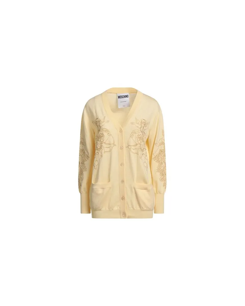 Moschino STRICKWAREN - Strickjackenauf YOOX.COM Pastellgelb