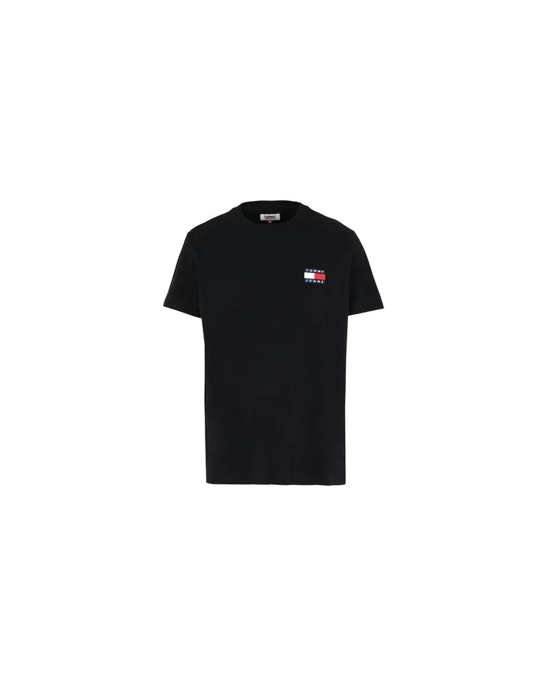 Tommy Hilfiger TJM TOMMY BADGE TEE   - TOPS - T-shirtsauf YOOX.COM Schwarz