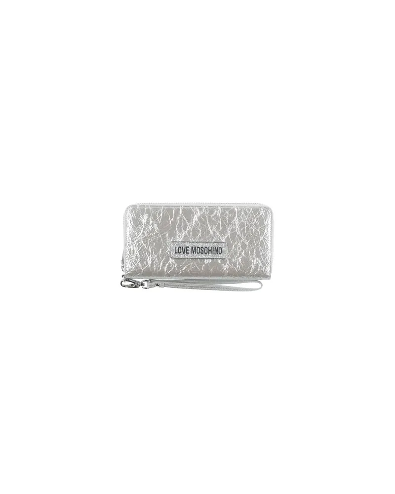 Moschino Kleinlederwaren - Brieftaschenauf YOOX.COM Silber