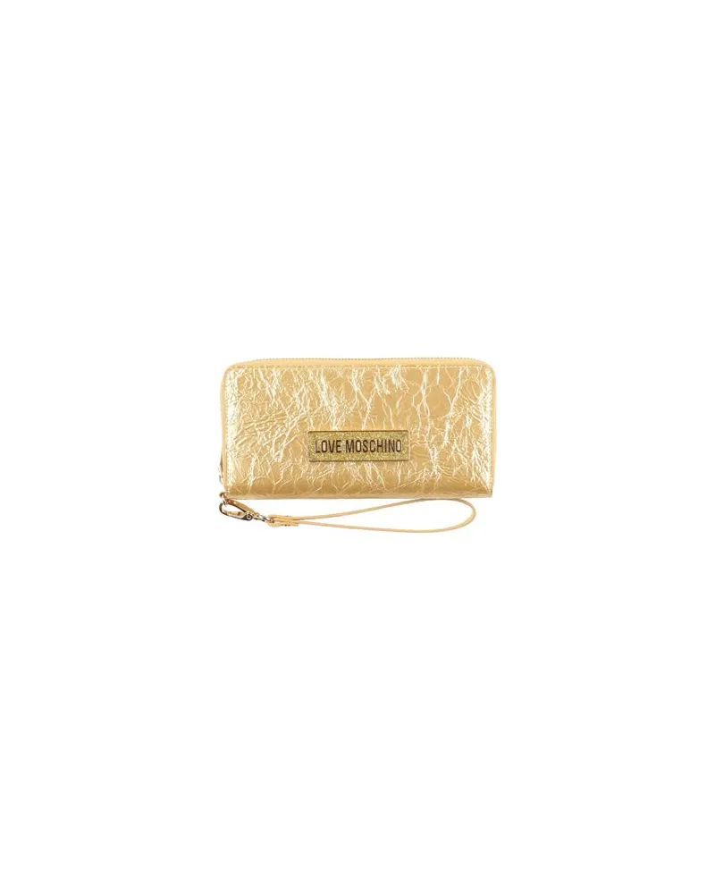 Moschino Kleinlederwaren - Brieftaschenauf YOOX.COM Gold