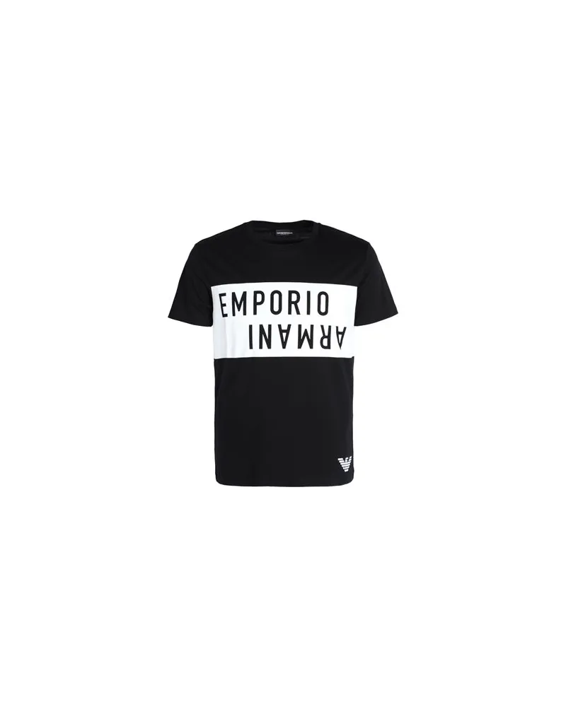 Emporio Armani MENS KNIT T-SHIRT  - TOPS - T-shirtsauf YOOX.COM Schwarz