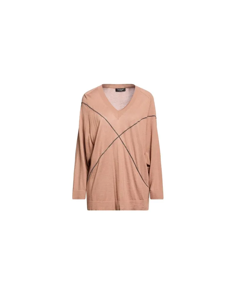 Fabiana Filippi STRICKWAREN - Pulloverauf YOOX.COM Hellbraun