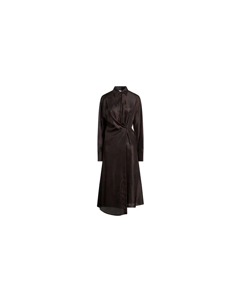 ALYSI CRÈME - KLEIDER - Midi-Kleiderauf YOOX.COM Dunkelbraun
