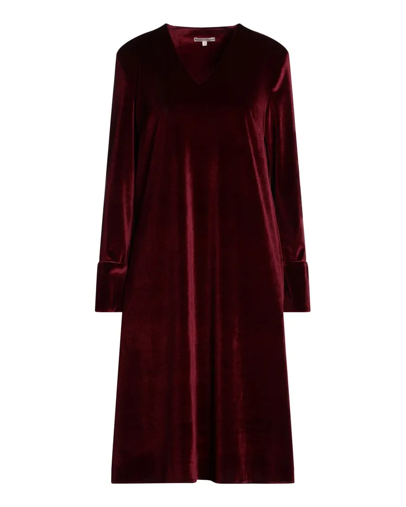 Brian Dales Midi-Kleid Bordeaux