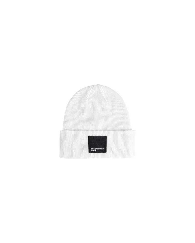 Karl Lagerfeld KNITTED LOGO BEANIE - ACCESSOIRES - Mützen & Hüteauf YOOX.COM Off
