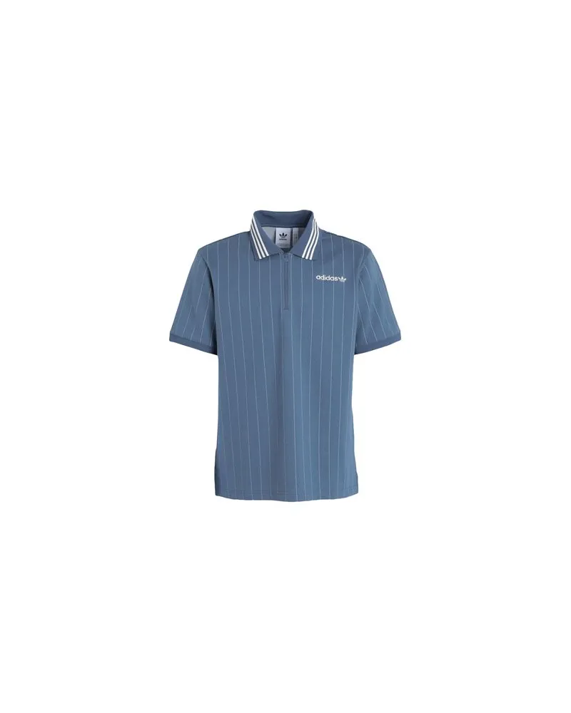 adidas ZIP POLO  - ZIP POLO - TOPS - Poloshirtsauf YOOX.COM Taubenblau