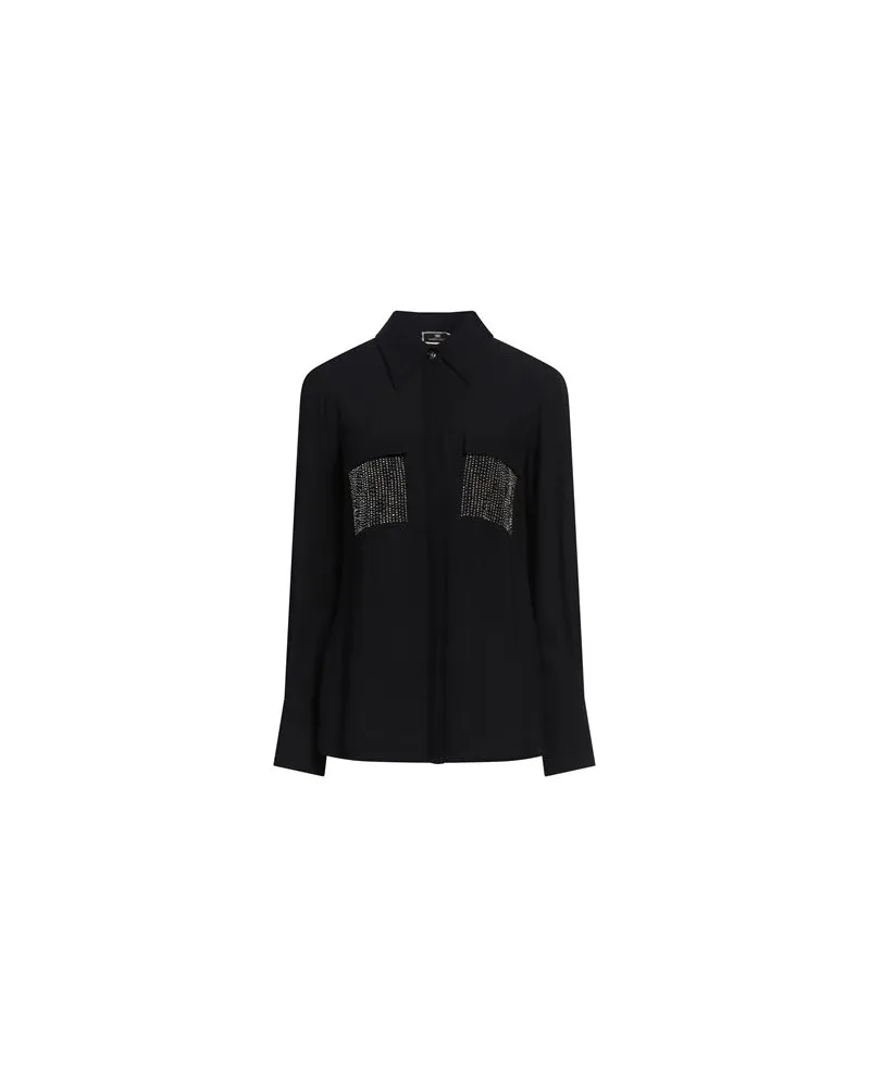 Elisabetta Franchi TOPS - Hemdenauf YOOX.COM Schwarz