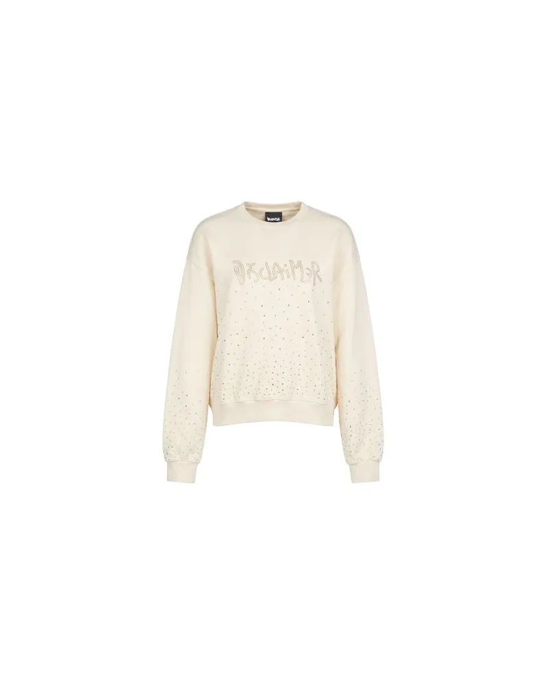 DISCLAIMER TOPS - Sweatshirtsauf YOOX.COM Cremeweiß