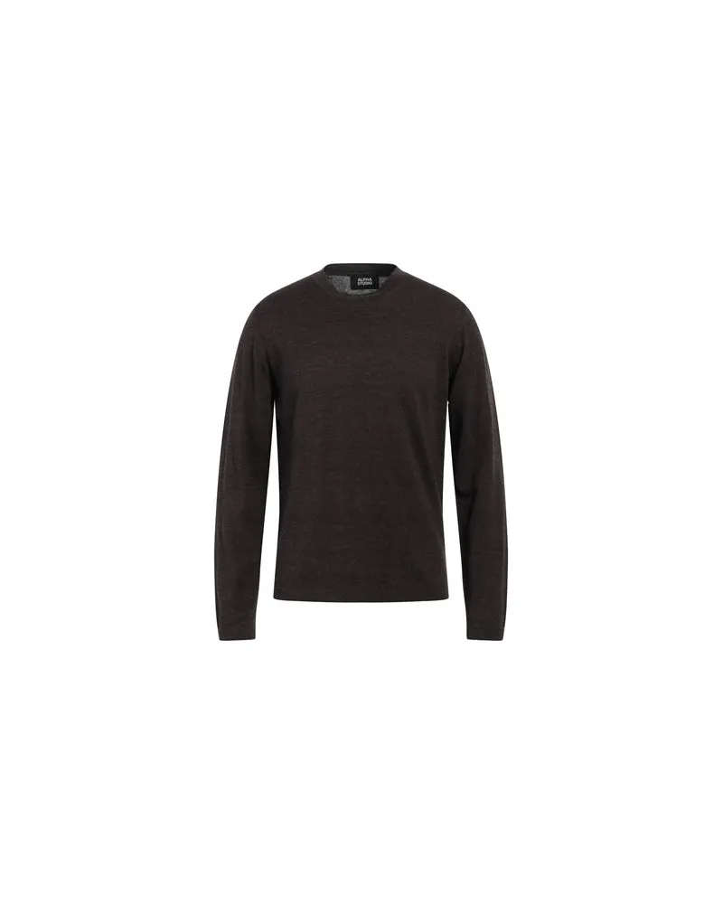 Alpha Studio STRICKWAREN - Pulloverauf YOOX.COM Dunkelbraun
