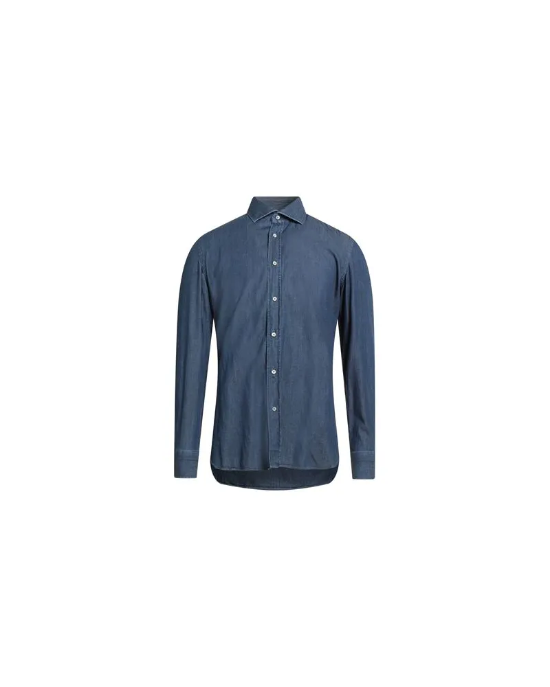 Luigi Borrelli TOPS - Jeanshemdenauf YOOX.COM Blau