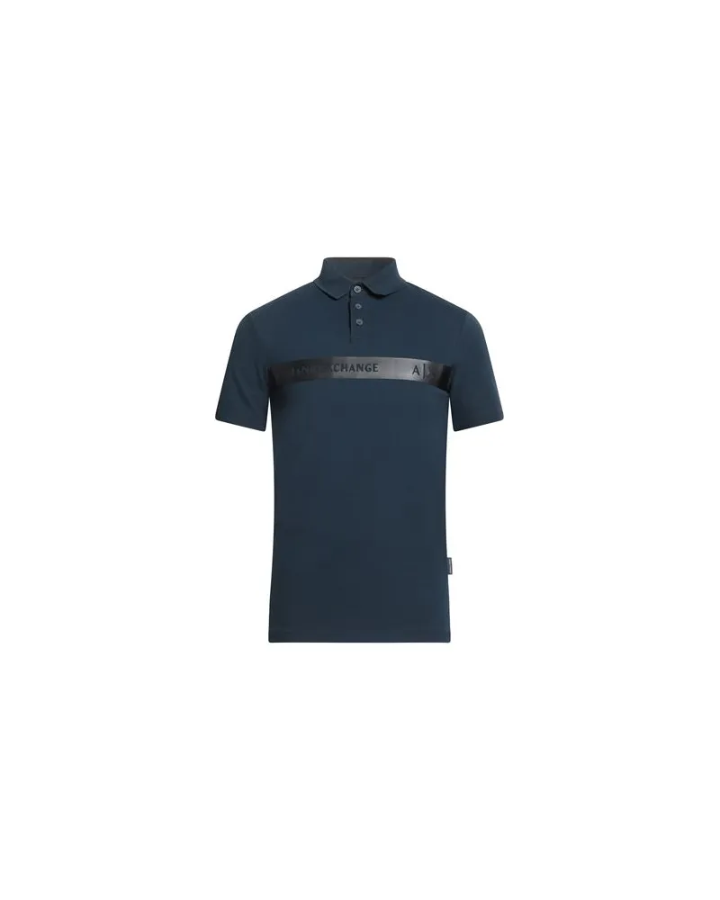 Armani Exchange TOPS - Poloshirtsauf YOOX.COM Marineblau