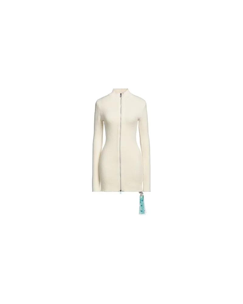 OFF-WHITE STRICKWAREN - Strickjackenauf YOOX.COM Cremeweiß