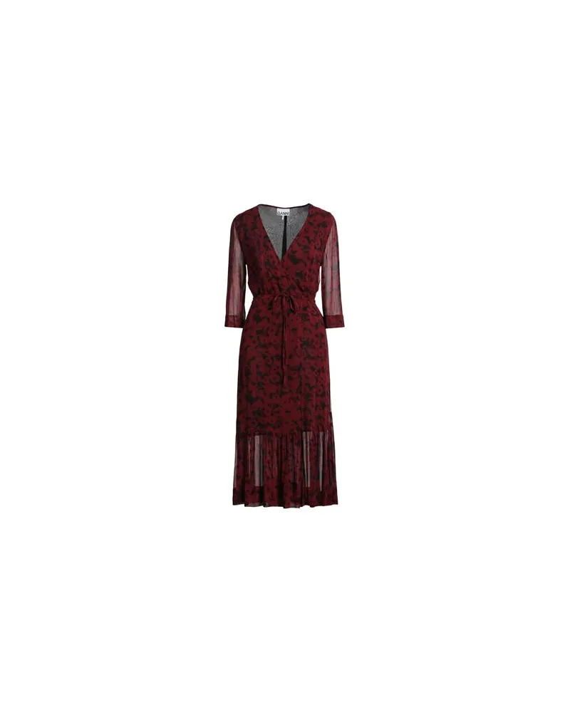 Ganni KLEIDER - Midi-Kleiderauf YOOX.COM Bordeaux