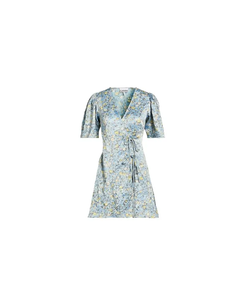 Ganni KLEIDER - Mini-Kleiderauf YOOX.COM Hellblau