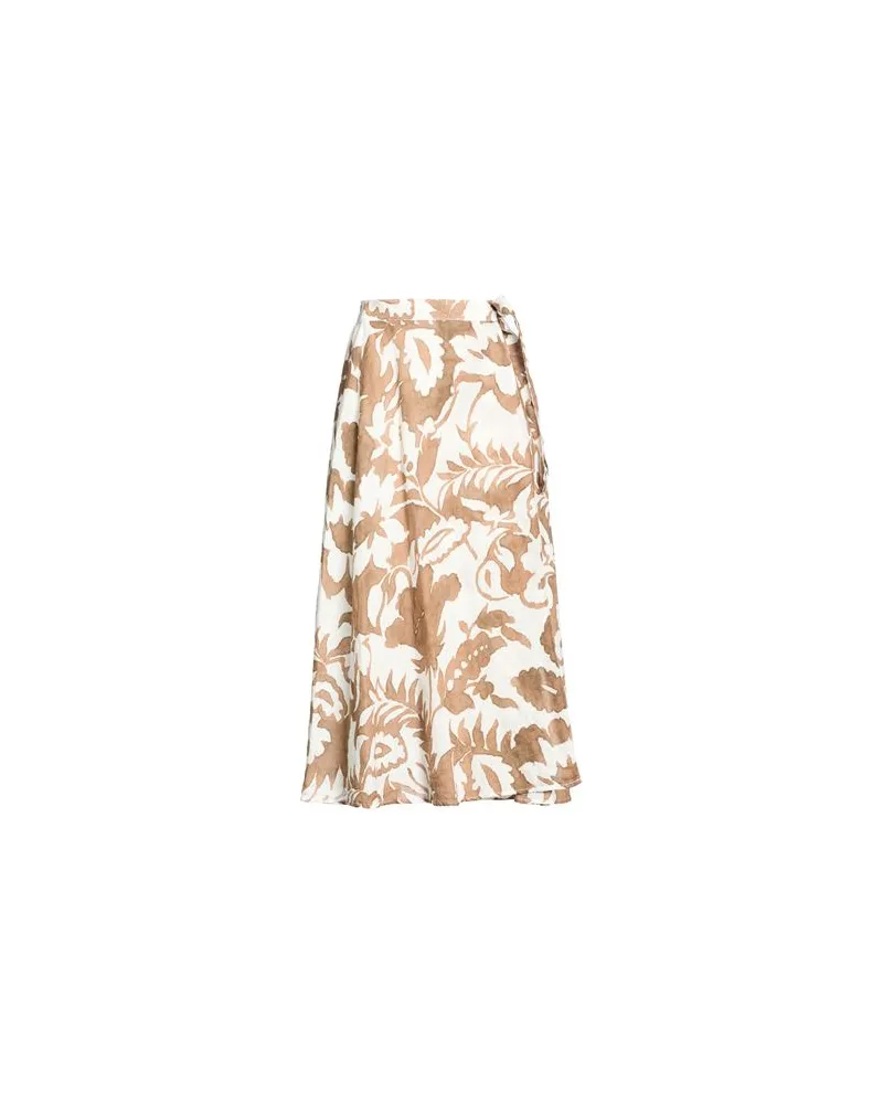 120% Lino HOSEN & RÖCKE - Midi-Röckeauf YOOX.COM Braun